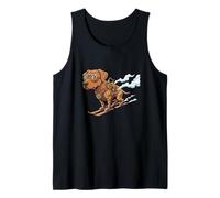 Mechanical Pup On Skis Steampunk Winter Dog Tank Top