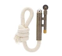 Mechanical retro metal kerosene lighter, old-fashioned grinding wheel ignition, windproof soft flame, suitable for outdoor camping (fuel not included)(Bronze)