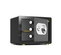 Mechanical Safe,25/30cm Mini With Key Mechanical Lock Manual Bedside Table Into The Wardrobe Invisible Fire Prevention Office Safe Box Safe Cabinet (Black 25cm),Black-25cm
