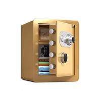 Mechanical Safe,25/30cm Mini With Key Mechanical Lock Manual Bedside Table Into The Wardrobe Invisible Fire Prevention Office Safe Box Safe Cabinet (Gold 45cm),Gold-45cm