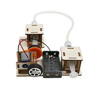 Mechanical Science Model Hydraulic Brake Disc Set with Wood Parts Pump Cylinders Hands on Assembly Pressure Demonstration Activity Hydraulic Principle Pressure Transfer Engineering Project Mechanical