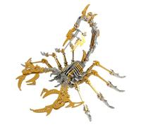 Mechanical Scorpion Metal Model Kit, 430PCS 3D Metal Puzzle DIY Assembly Movable Joint Creature Building Set Desktop Decor Collectible for Hobbyists -Golden