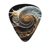 Mechanical Shell Guitar picks in thin, medium, and thick sizes, 12-piece set, suitable for electric guitar and various instruments