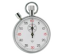 Mechanical Stopwatch, 13-Jewel Analog Timer with Pause Function - Metal Case with Lanyard for Sports, Physics Experiments, Competitions (60s/30m Timing)
