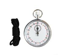 Mechanical Stopwatch, Metal Handheld Manual Timer with 30 Second Hand 15 Minute Counter for Track Field Athletics Competition 7x5cm