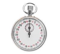 Mechanical Stopwatch, Round Sports Chronograph Timer, Stainless Steel, 30 Second Hand, for Physics Teaching and Sports Competitions