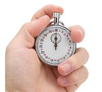 Mechanical Stopwatch, Stainless Steel Push Button Stop Watch Round Sports Chronograph Running Timer Physics Teaching Equipment for Sport, Running, Swimming