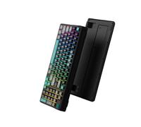Mechanical Styles Cord Keyboards with Dedicated Volumes Dials Dynamic Backlighting 97Key Compact Format ABS Build Gaming Keyboards Cord Mechanical Feel
