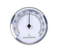 Mechanical Thermometer Hygrometer, Mini Indoor Hygrometer Thermometer, 57Mm Aluminum Alloy Household Hygrometer, Embedded, Hanging