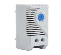 Mechanical Thermostat Switch for DIN Rail | 0-60°C Temperature Controller with Adjustable Knob | Compact Thermoregulator for Heater Fan Cooling Equipment | IP20 Plastic(KTS011)