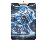 Mechanical Tiger Clipboard, A4 Acrylic Clipboards with Hanging Hook, Ultra Lightweight & Shatterproof Writing Board for Office, Nurses, 8.5" X 12.5"