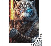 Mechanical Tiger Wooden Jigsaw Puzzles 1000 Pieces Jigsaw Creative Rectangular Large Family Puzzle Game Artwork for Adults Teens 1000pcs (75x50cm)