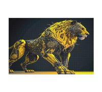 Mechanical Tiger Wooden Jigsaw Puzzles for Adults 1000 Piece Puzzle for Kids & Teens, Fun Educational Games for Family Game Night （75×50cm）