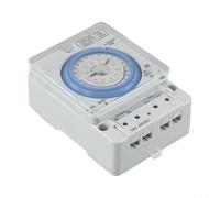 Mechanical Timer Switch TB388, 24-Hour Cycle with 96 Groups, 300H Power Outage Compensation, DIN Rail Mount for & Automation, 110-230VAC(12VAC/DC)