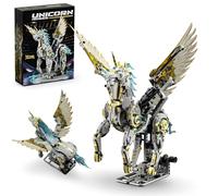 Mechanical Unicorn Building Blocks Set, 1499 PCS Steampunk Unicorn Building Kit with Lights, Creative Animal Creatures Bricks Model Toy, Home Decor Gift for Adults and Teens