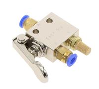 Mechanical Valve TAC2-31P 1/8 Inch Thread 2 Position 3 Way Reset Spring Return Lever Air Pneumatic Switch Valve W Fittings Silencer 1Pcs(TAC2-31P-4MM)