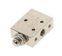 Mechanical Valve TAC2-41P 1/8 Inch Female Thread 2 Position 5 Way Self-Reset Push Button Switch Pneumatic Exhaust Valve W Fittings 1Pcs(TAC2-41P)