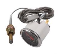 Mechanical Water Temp Gauge 52MM 40-120C/100-250F 12V with Sensor For NPT 1/2 | Metal Coolant Temperature Meter for Automotive Vehicles | Yellow LED Backlight Display
