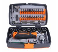 Mechanics Hand Tool Set, 38-Piece Rachet Wrench and Socket Screwdriver Set for Home Repair