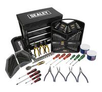 Mechanics Mobile Utility Seat & Tool Kit Bundle - 2-in-1 Utility Seat Tool Box