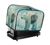 Mechanized Polar Bear Toaster Cover 2 Slice Kitchen Small Appliance Covers With Pockets Dust And Fingerprint Protectio