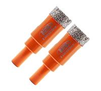 Mèche diamantée à sec - BGTEC 2pcs 4/5" 20mm Hole Saw for Granite, Marble, Masonry, Concrete, Tile/Ceramic, Glass, Hard plastic,Vacuum Brazed Diamond Core Drill Bit Kit
