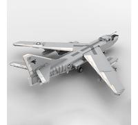 MechEdu 2092pcs MOC-151490 1/35 EA-3B SkyWarrior Strategic Bomber Kit, Each Part Ensures a Firm, Stable Assembly, A Gift for Teenagers and Adults
