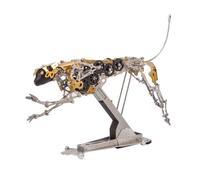 MechEdu 398-Piece Metal Puzzle Model Kit, 3D Mechanical Burning Leopard Construction Kit, A Gift Option for Model Lovers and Collectors