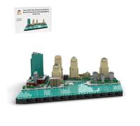 MechEdu MOC-221106 New York City Financial District, 1146 Pieces World Financial Center Battery Park City Building Blocks Set, Architectural Models as a Gift for Collectors and City Planners