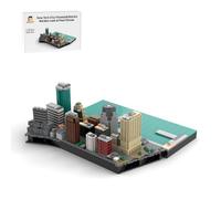 MechEdu MOC-221106 New York City Financial District, 1187 Pieces Maiden Lane Pearl Street Building Blocks Set, Architectural Models as a Gift for Collectors and City Planners