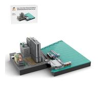 MechEdu MOC-221106 New York City Financial District, 578 Pieces Whitehall Street Pearl Street Building Blocks Set, Architectural Models as a Gift for Collectors and City Planners