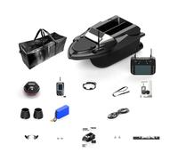MechEdu V080 12V High-Speed RC Bait Boat, 9 Fishing Zones and 180 Waypoints, Perfect for Wide-area Coverage in Lakes, Rivers, or Reservoirs, A Gift for Fishing Enthusiasts