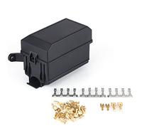 MechKit 6 Way Relay Holder Box Socket Universal ABS Metal Black Auto Car SUV Off Road Pickup Truck with 41 Pins Easy Installation