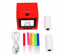 MechKit AI Voice Printer 2.4 Inch Display Screen Portable Mini Printer Bluetooth WiFi Creative Fun Art for DIY Graffiti Learning Tool Home Classroom