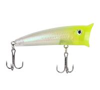 MechKit Artificial Fishing Lure ABS Plastic Floating Popper Fish Like Bait for Saltwater Freshwater Fishing 7cm 5 Color Options (2#)