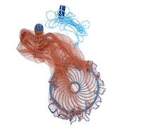 MechKit Casting Net Hand Cast Net High Strength Fly Cast Net with Flying Disc Durable Nylon Fishing Tool for Ocean Lake Pond River Stream Fishing Unfold Diameter 240cm Weight 1669g