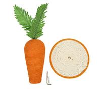 MechKit Cat Scratching Post Carrot Sisal Vertical Climbing Frame for Indoor Cats Novelty Design Premium Material Easy to Assemble Space Saving Durable Natural Sisal Rope Kitty Trai