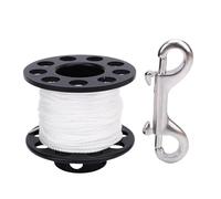MechKit Diving Line Reel 30m Wire Stainless Steel Scuba Diving Reel with 90mm Double Hook for Cave Exploration Recreational Diving Gear