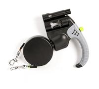 MechKit Double Retractable Dog Leash with Poop Bag Holder Led Light