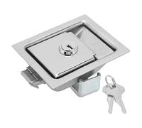 MechKit Embedded Panel Lock Stainless Steel Heavy Duty Rectangular Trailer Paddle Door Key Latch Handle Truck Toolbox Lock for RVs Trucks Trailers