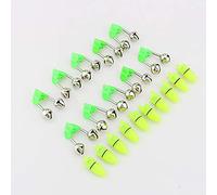 MechKit Fishing Bell Rod Tip Lights, 10 Pcs Fishing Bite Alarm 22 × 16 × 6 cm Double Bells with LED Light