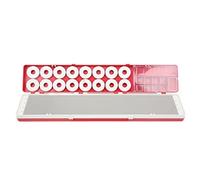 MechKit Fishing Floats Box 3 Layers 3 in 1 Multifunctional Fish Float Storage Box with Strong Magnetic Column Rustproof Design for Fishing Tackle Accessories ABS EVA Material 55cm (Red)