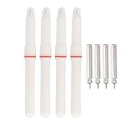 MechKit Fishing Glow Sticks ABS LED Float Rod Tip Luminous Light Sticks with Battery for Dark Night Fishing Durable Multifunctional 4PCS Set (Steady On Red)