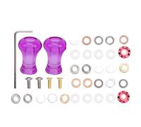 MechKit Fishing Reel Handle Knob Purple Plastic Refit Handle Knob Accessory Kit with Wrench for Spinning Reel Durable Comfortable Retro Style Easy to Install 2 Pack