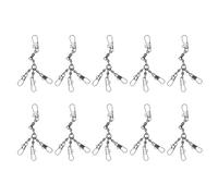 MechKit Fishing Swivels with Safe Snaps High Strength Stainless Steel Interlock Snap Rolling Connector for Saltwater Freshwater Fishing 10PCS Set