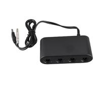 MechKit GC Controller Adapter 4 Ports High Performance 3 in 1 Game Controller Converter with Turbo Function for and PC Black ABS