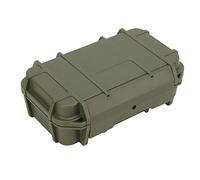MechKit Hard Carry Tool Case Safety Instrument Tool Box ABS Plastic Storage Toolbox for Outdoor Camping Travel Expedition (Double-layer waterproof box, military green)