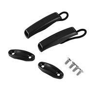 MechKit Kayak Canoe Boat Toggle Carry Handle Replacement Comfortable Contoured Grip Durable Nylon Accessory with Screws Cord Rope for Easy Carrying and Storing Black 10cm 2 Pack