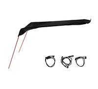 MechKit Kayak Sun Shade Canopy Oxford Fabric Foldable Easy to Install Portable Kayak Sunshade Awning for Boat Canoe Fishing and Outdoor Enthusiasts Lightweight Durable R (Black)