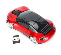 MechKit Laptop Mouse Smart CarShaped Portable 2.4G Cordless Mouse with USB for Office Laptop Computer Tablet (Red)